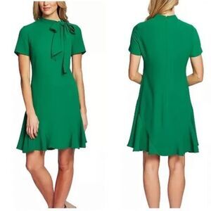 CeCe A-Line Bow Dress Green Size 4